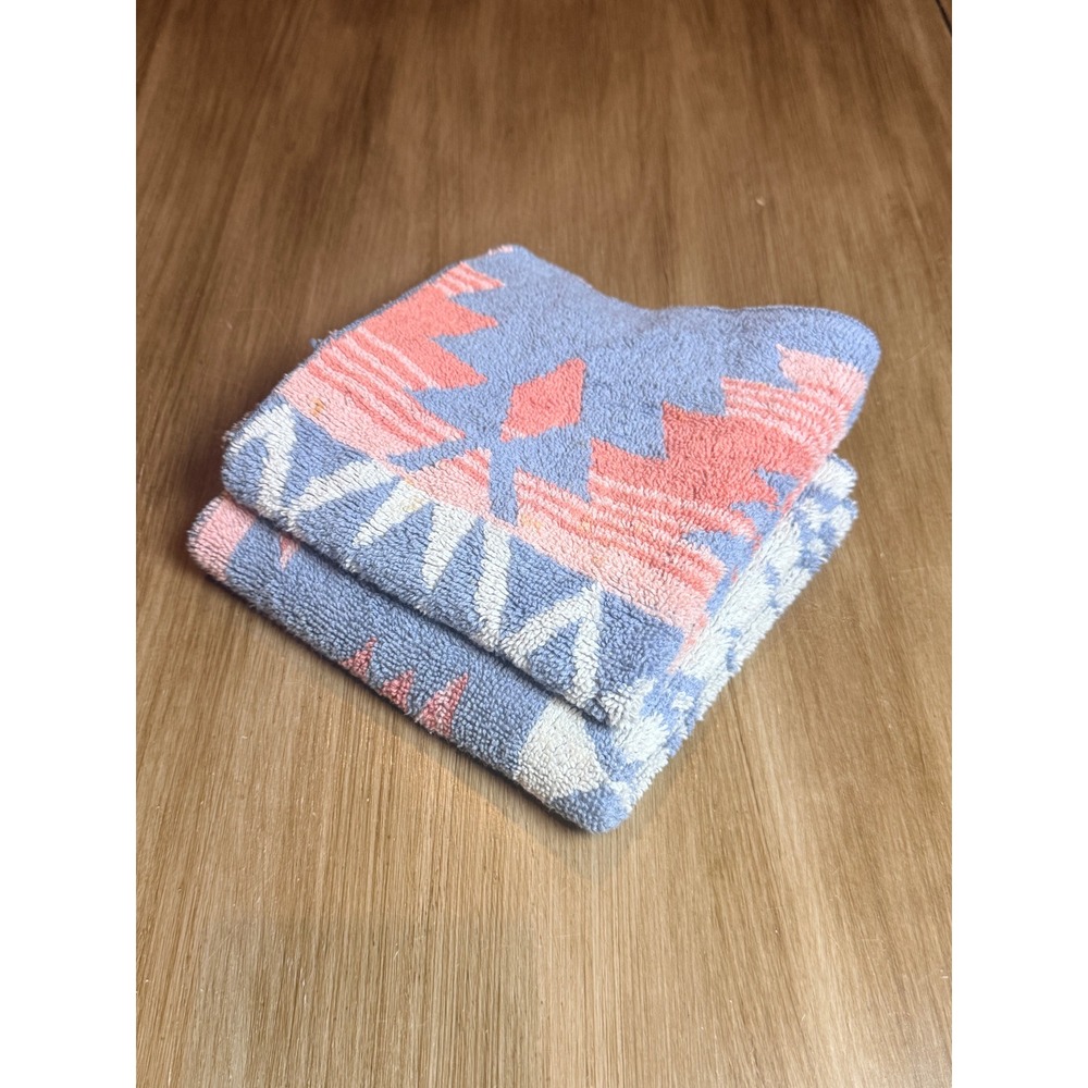 Ralph Lauren Home Collection Southwestern Geometric Cotton Wash Cloths set of 2